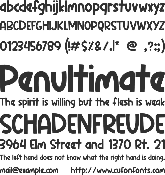 Sugar Daddy font preview
