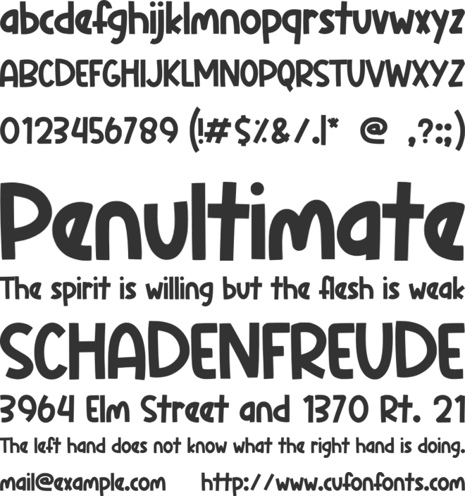 Sugar Daddy font preview