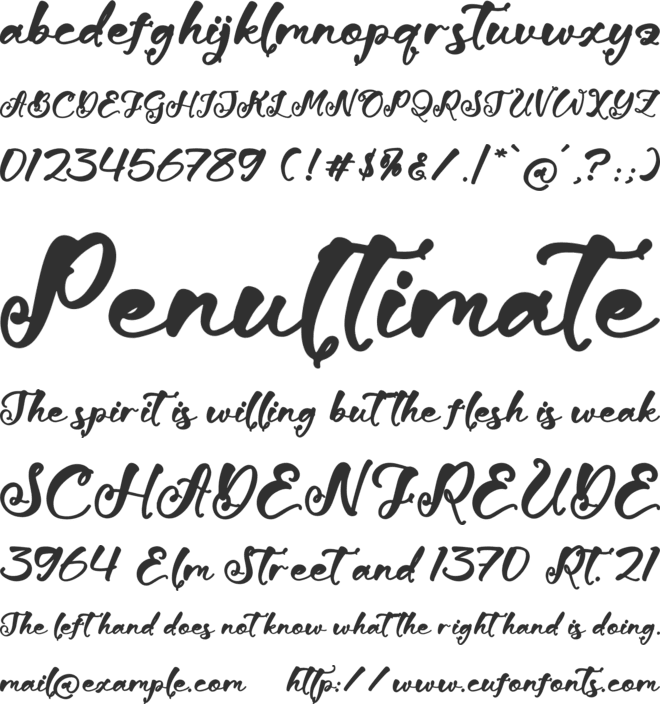 Alvafficent Fosimher font preview