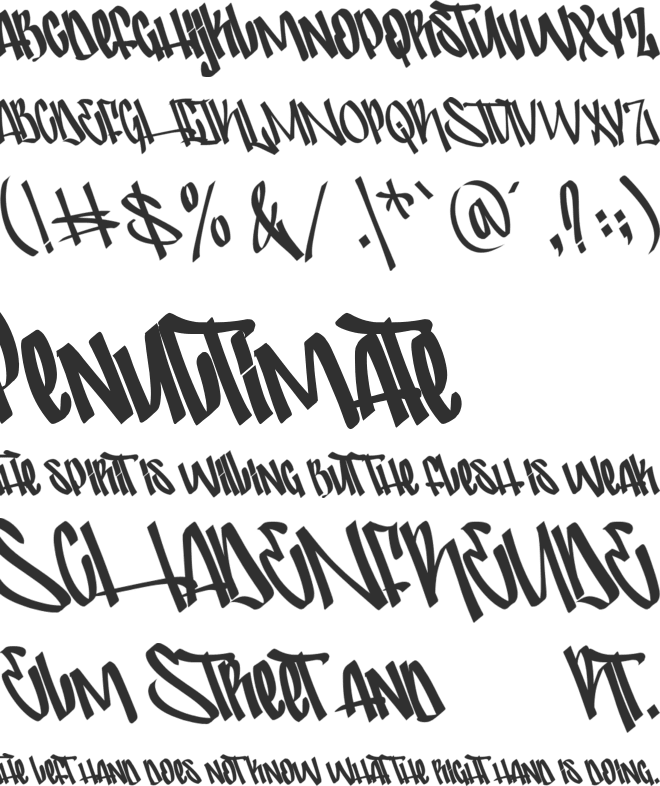 Tagging Empires font preview
