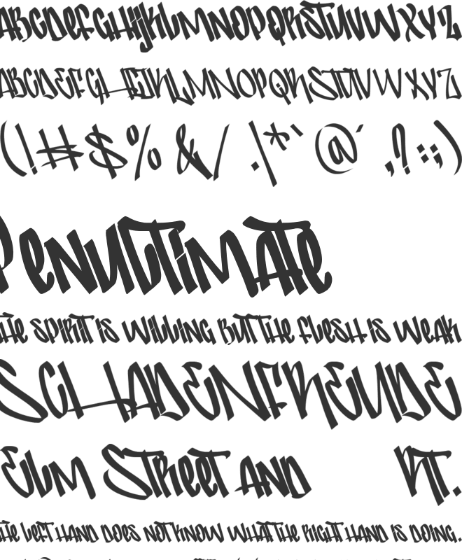 Tagging Empires font preview