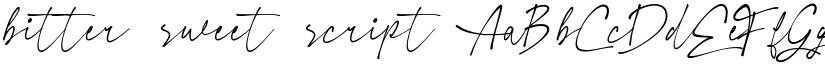 bitter sweet script font