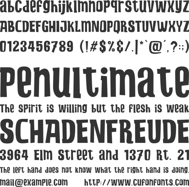 the Weekend font preview