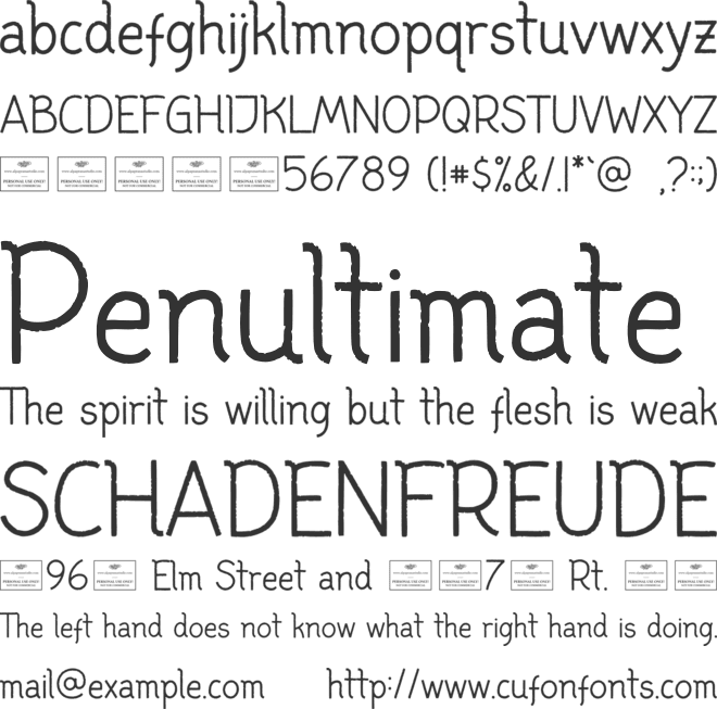 Longue font preview