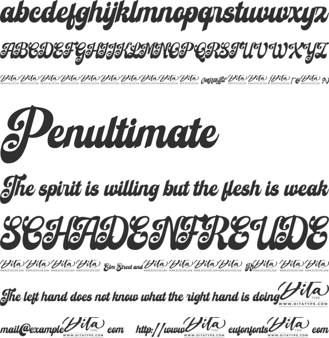 Rubrical Personal Use font preview