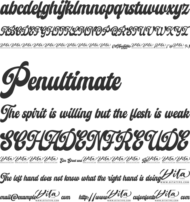 Navigated Personal Use font preview