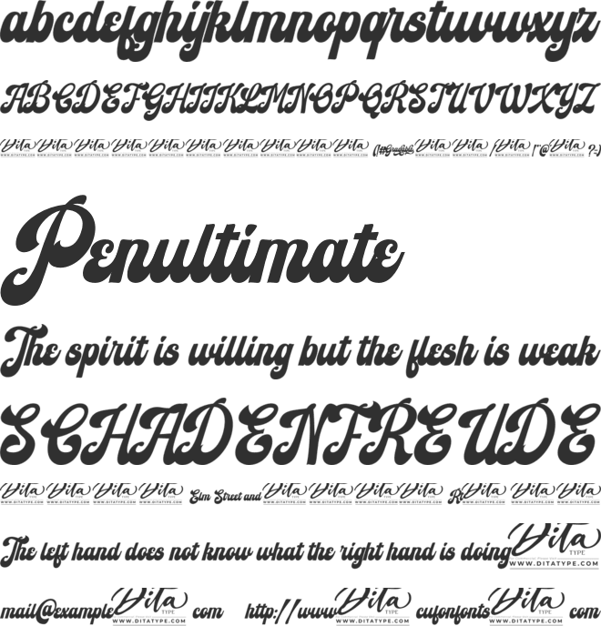 Gradable Personal Use font preview