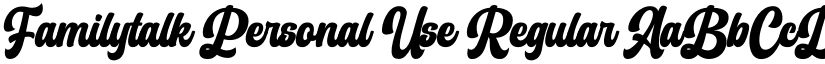 Familytalk Personal Use Regular font