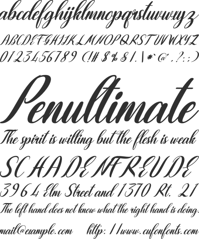 Magdives font preview