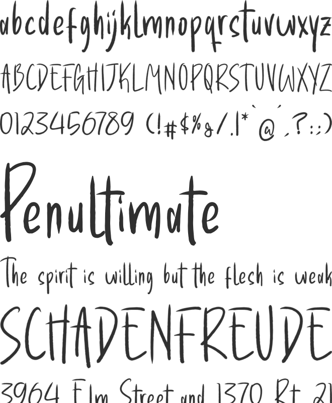 Nightfully Haunted font preview