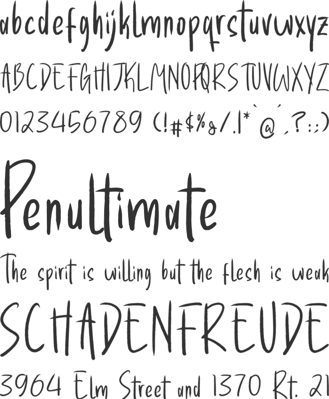 Nightfully Haunted font preview
