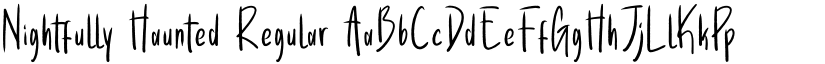 Nightfully Haunted Regular font