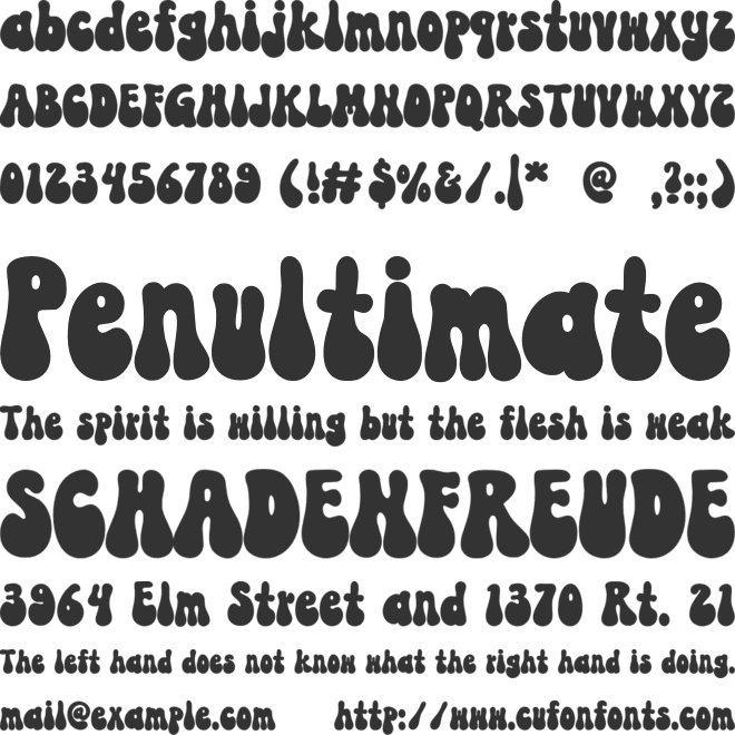 Retro Peace font preview