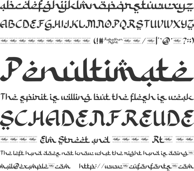 Ramadhan Night Personal Use font preview