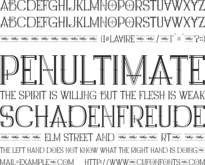 Lavire Personal Use font preview