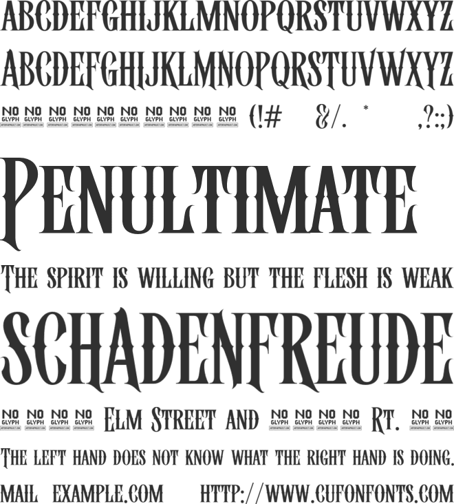 Wagnesday font preview