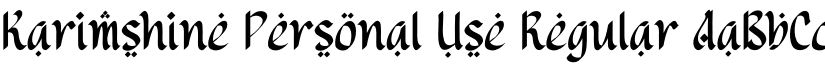 Karimshine Personal Use Regular font