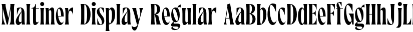 Maltiner Display Regular font