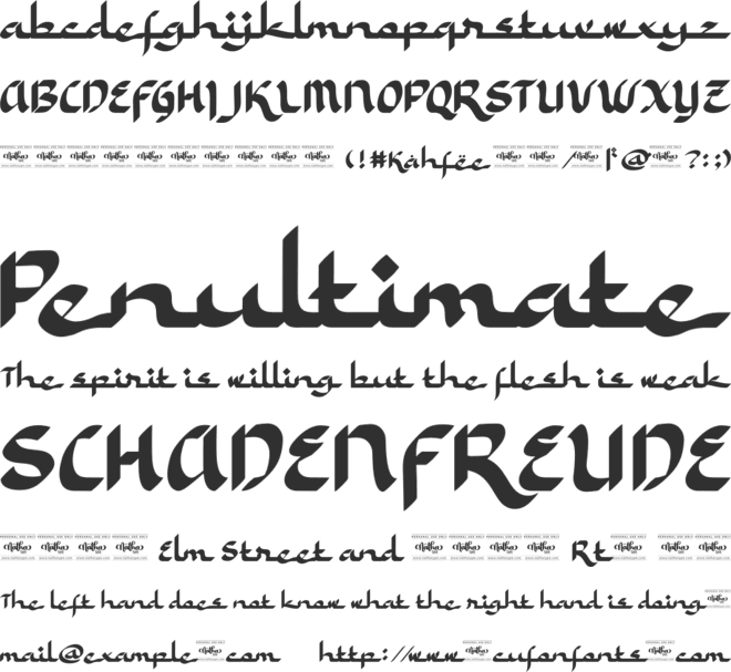 Kahfee Personal Use font preview
