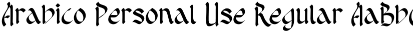 Arabico Personal Use Regular font