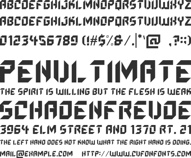 ZENOVA XENO font preview