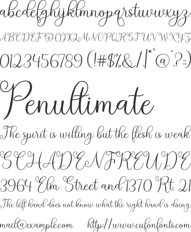 Alander font preview