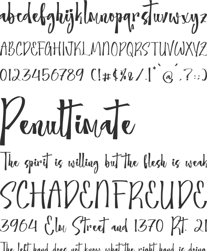 Methionka font preview