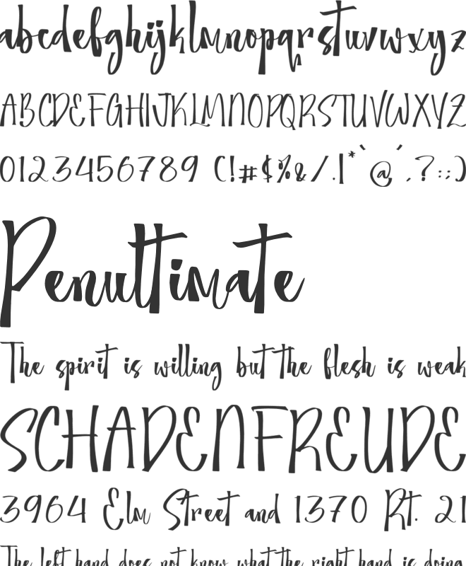 Methionka font preview