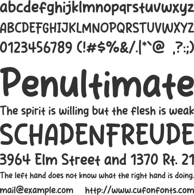 Mueda City font preview