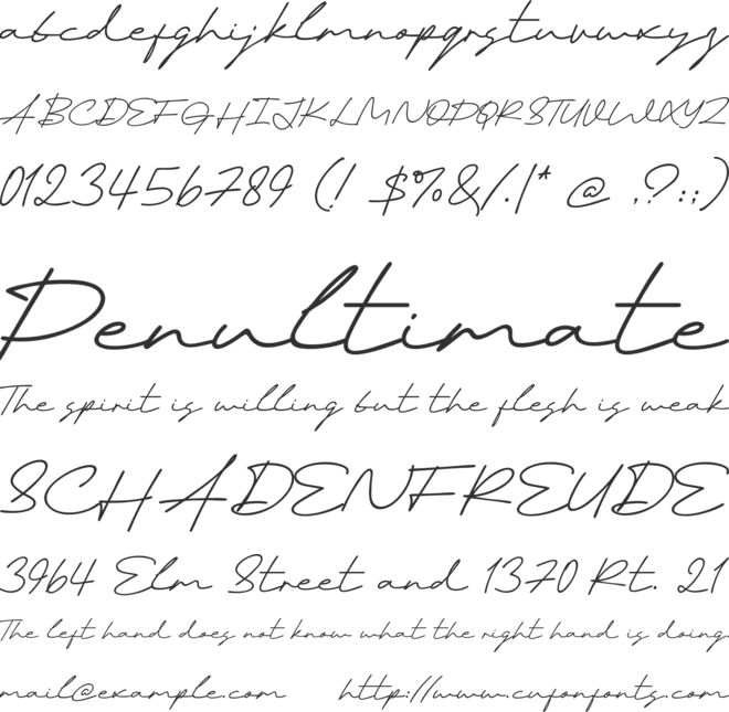 Autonesia font preview