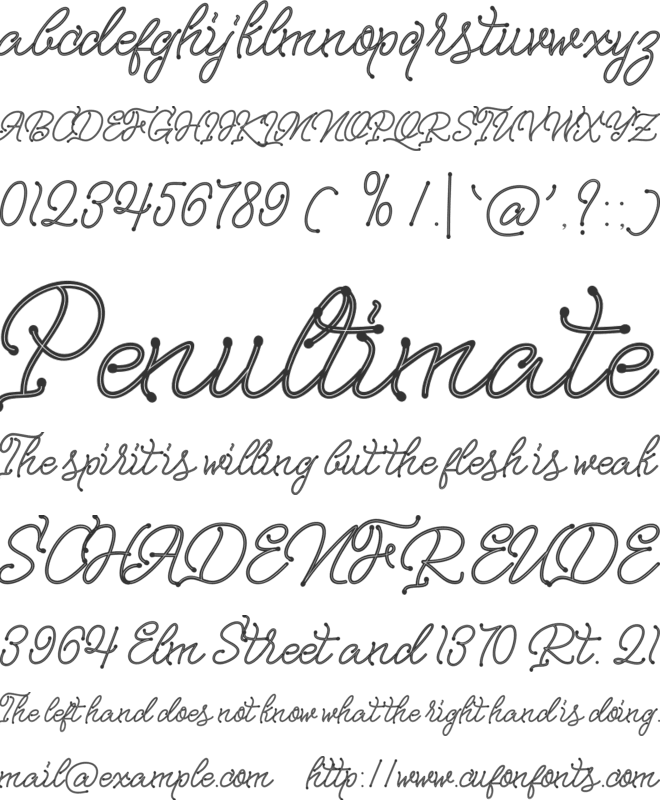 Integer Script font preview