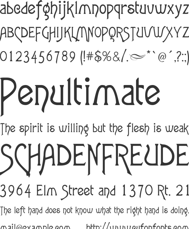 Agatha-Modern font preview