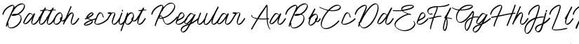 Battoh script Regular font