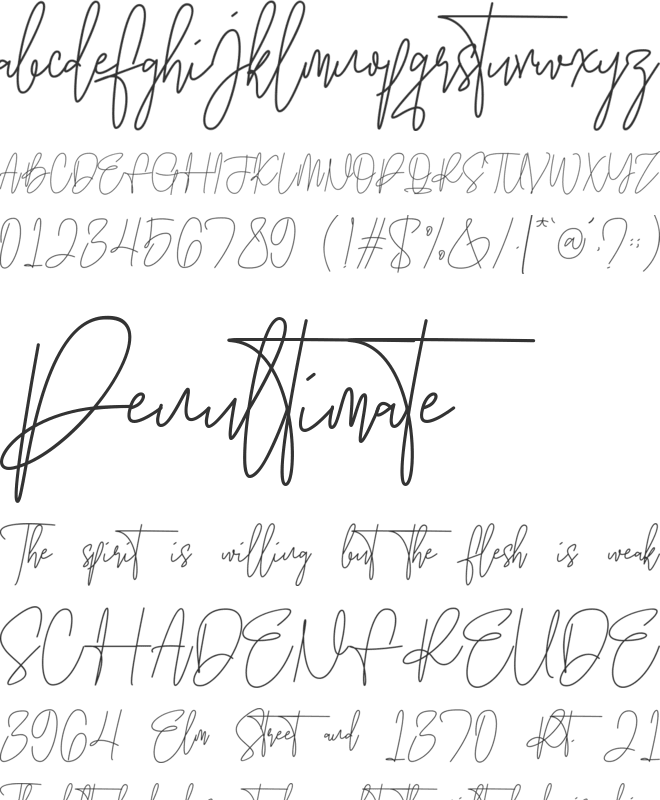 Erostulla Monoline font preview