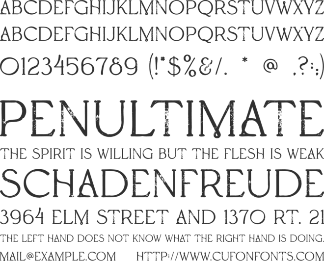 Lucinda font preview