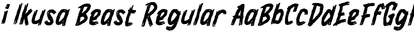 i Ikusa Beast Regular font