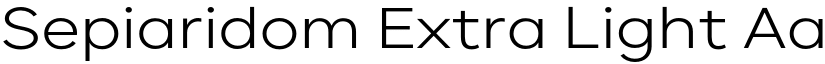 Sepiaridom Extra Light font