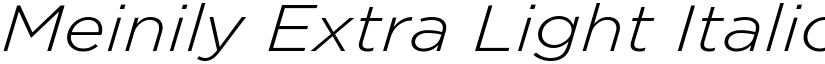Meinily Extra Light Italic font