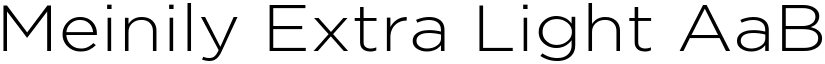 Meinily Extra Light font