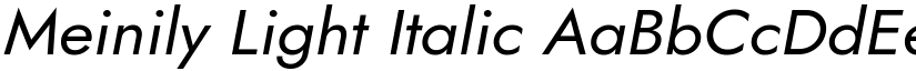 Meinily Light Italic font