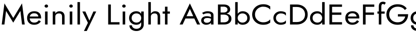 Meinily Light font