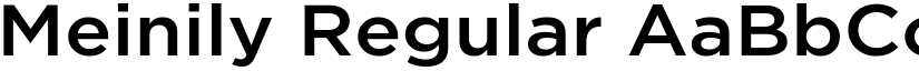 Meinily Regular font