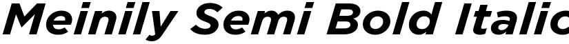 Meinily Semi Bold Italic font