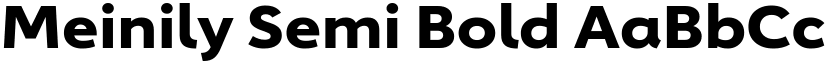 Meinily Semi Bold font