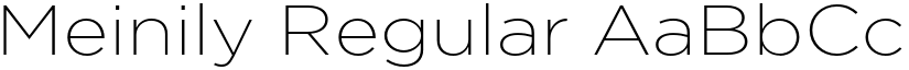 Meinily Regular font