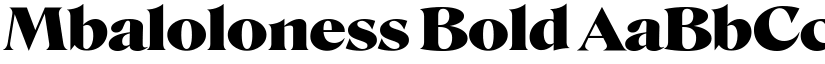 Mbaloloness Bold font