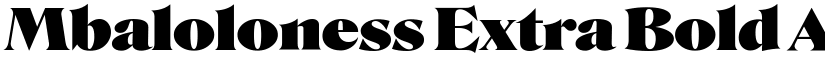 Mbaloloness Extra Bold font