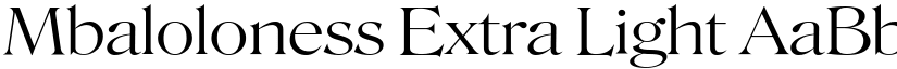 Mbaloloness Extra Light font