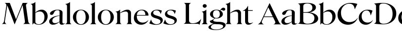 Mbaloloness Light font