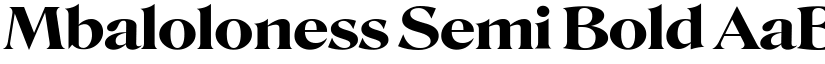 Mbaloloness Semi Bold font